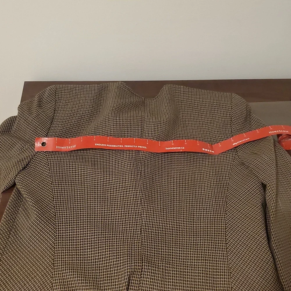 Brown Houndstooth Blazer with Black Accents. Vintage - Picture 4 of 4